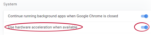 Chrome Hardware Acceleration