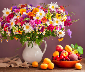 Apricots and Flowers Jigsaw Puzzle
