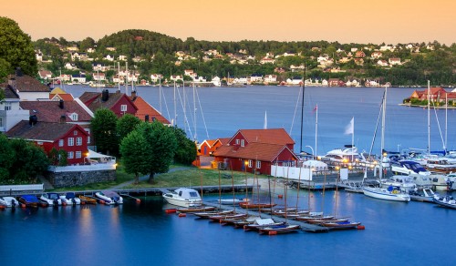 Arendal Marina Jigsaw Puzzle