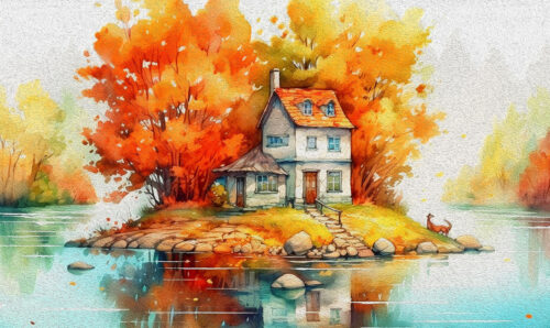 Autumn Island Jigsaw Puzzle