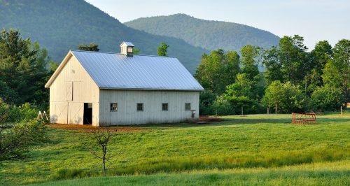 Barn and Mountains Jigsaw Puzzle