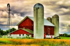 Barn and Windmill