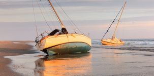 Beached Sailboats