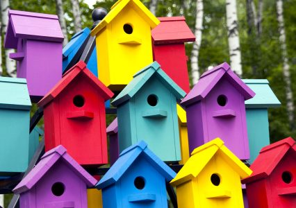 Birdhouse Colors Jigsaw Puzzle