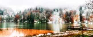 Black Lake in Snow