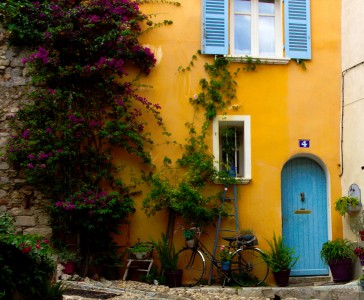 Blue Door and Bike Jigsaw Puzzle