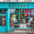 Blue General Store Jigsaw Puzzle