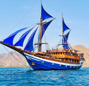 Blue Ship Jigsaw Puzzle