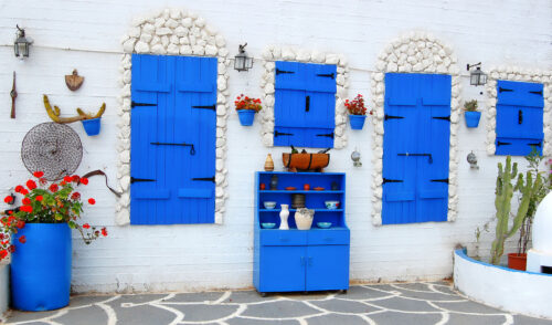 Blue Shutters of Cyprus Jigsaw Puzzle