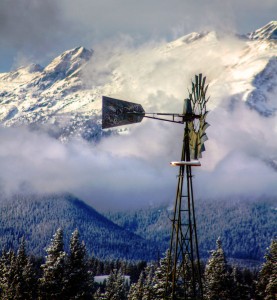 Blue Sky Windmill Jigsaw Puzzle