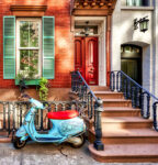 Blue Vespa