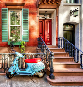 Blue Vespa Jigsaw Puzzle