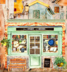 Bookshop Watercolor Jigsaw Puzzle