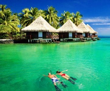 Bora Bora Bungalows Jigsaw Puzzle