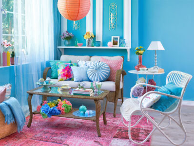 Bright Blue Sitting Room Jigsaw Puzzle