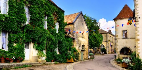 Burgundy Village Jigsaw Puzzle