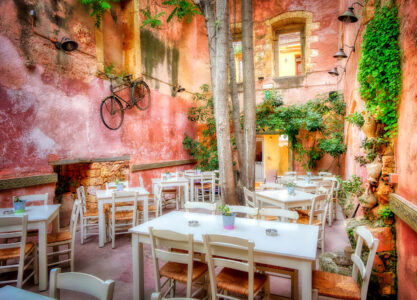 Cafe Courtyard Jigsaw Puzzle