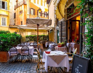 Cafe in Rome Jigsaw Puzzle