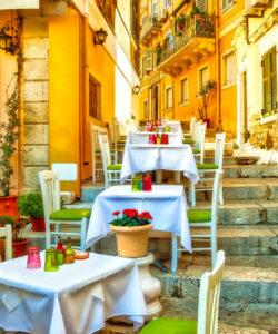 Cafe Up Stairs Jigsaw Puzzle