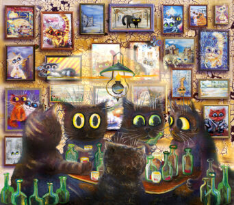 Cats Night Out Jigsaw Puzzle