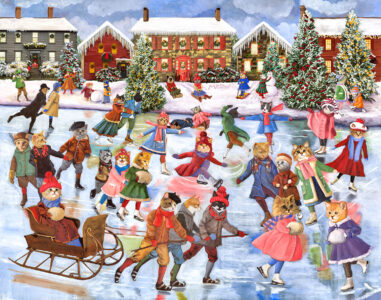 Cats on Ice Jigsaw Puzzle