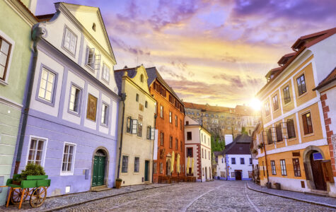 Cesky Krumlov Sunset Jigsaw Puzzle