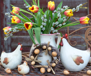 Chickens and Tulips Jigsaw Puzzle