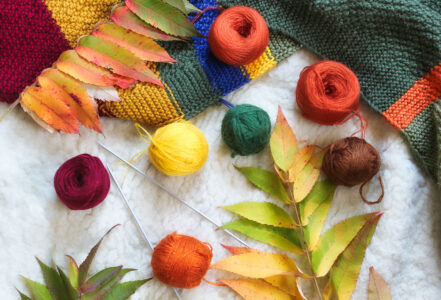 Fall Colored Yarn Jigsaw Puzzle