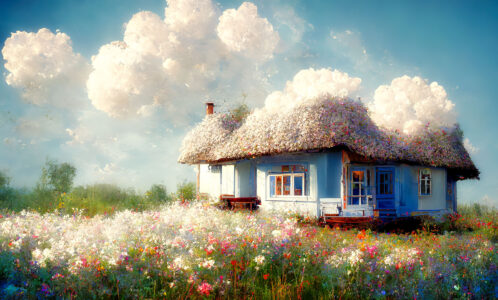 Flower Cottage Jigsaw Puzzle