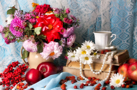 Flowers and Pearls Jigsaw Puzzle