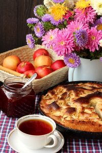 Flowers, Apples, and Pie Jigsaw Puzzle