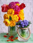 Flowers in Glass Vases
