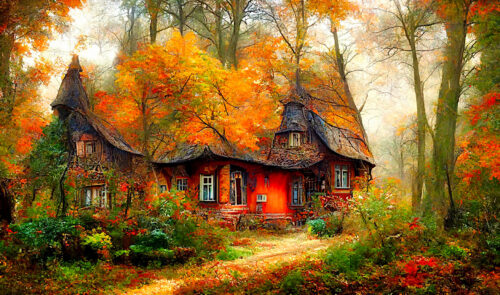 Forest Cottage Jigsaw Puzzle