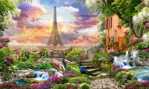 Garden in Paris Jigsaw Puzzle