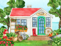 Garden Shed Watercolor Jigsaw Puzzle