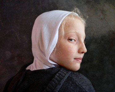 Girl with White Hood Jigsaw Puzzle