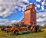 Grain Elevator and Tractor