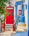 Greek Island Cat Jigsaw Puzzle