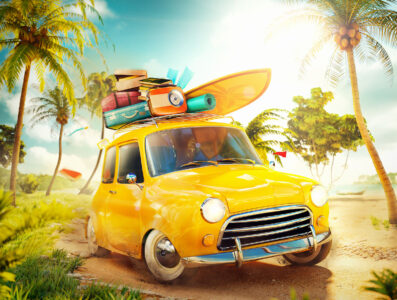 Headed to the Beach Jigsaw Puzzle