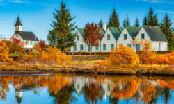 Iceland Church in Autumn Jigsaw Puzzle