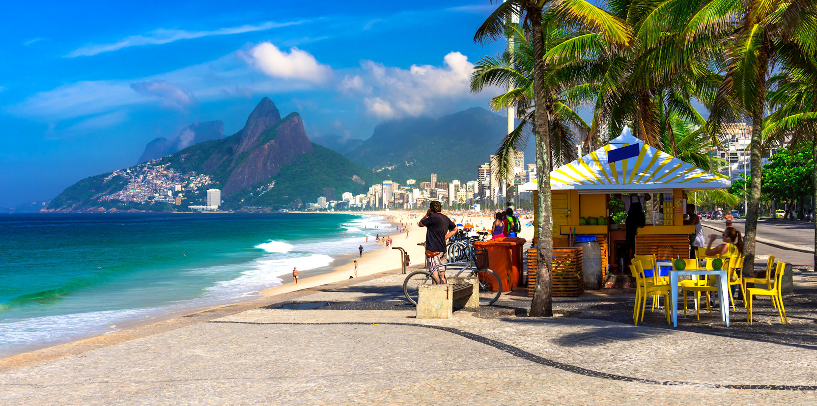 Ipanema beach in Rio de Janeiro, Brazil. 