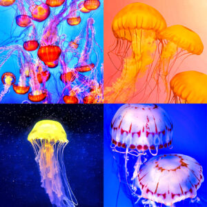 Jellyfish Collage Jigsaw Puzzle