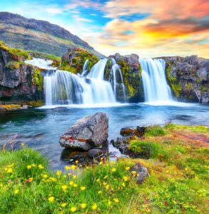 Kirkjufellsfoss Waterfall Jigsaw Puzzle