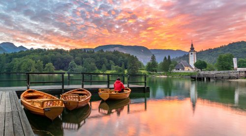 Lake Bohinj Boats Jigsaw Puzzle