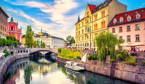 Ljubljana Canal Jigsaw Puzzle