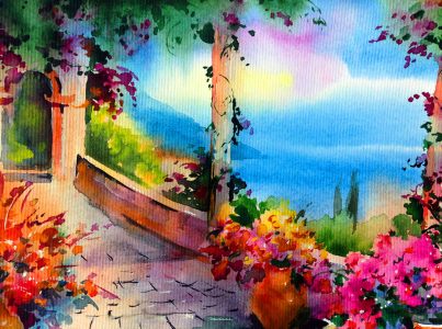 Mediterranean Overlook Jigsaw Puzzle