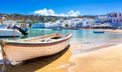 Mykonos Boat Jigsaw Puzzle