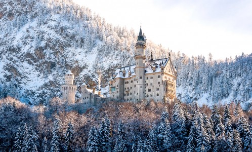 Neuschwanstein in Winter Jigsaw Puzzle