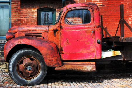 Old Red Truck Jigsaw Puzzle