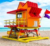 Orange Lifeguard Tower